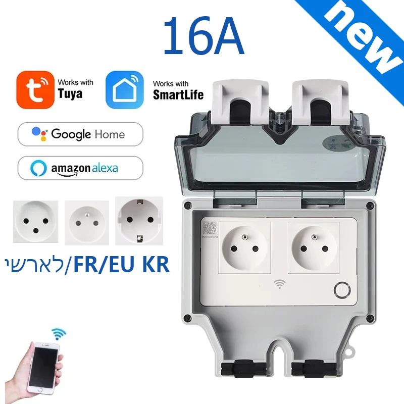 Outdoor Power Timer - Tuya priz IP66 açık ab FR