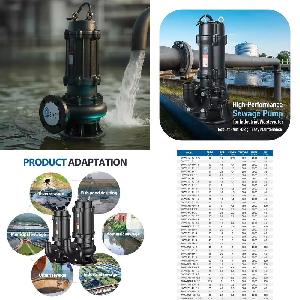 Water Pump Submersible - 5 adet 0.75 Kw Dalgıç Atık