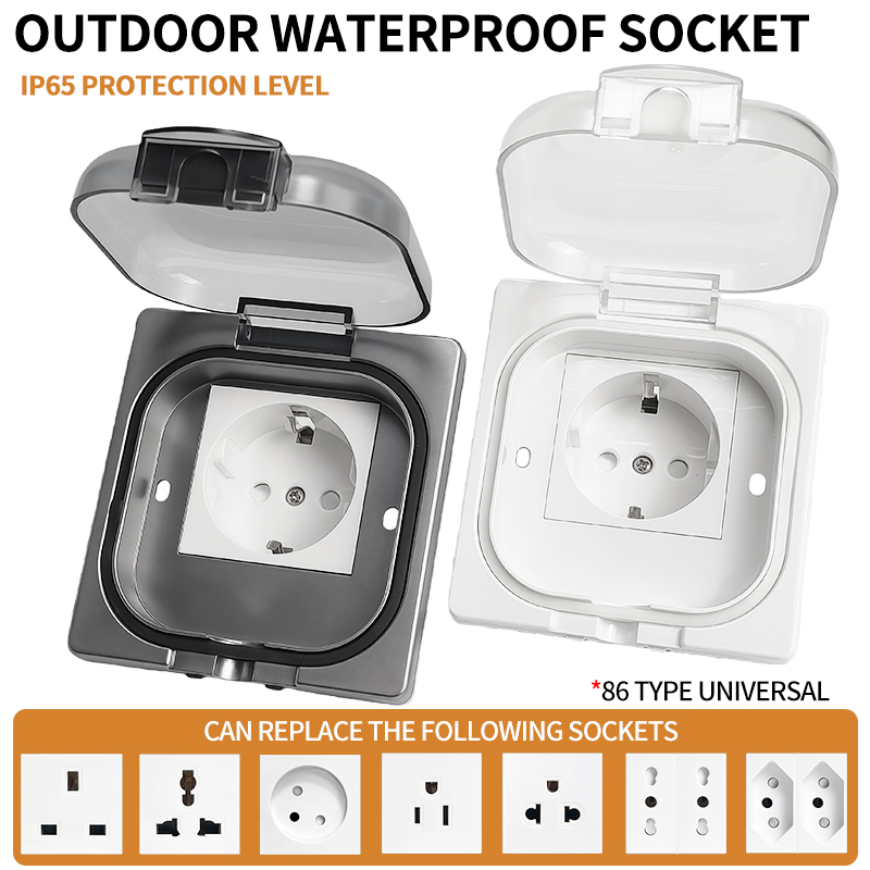 Outdoor Power Socket - IP65 Su Geçirmez Dış Mekan Prizi,