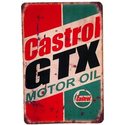 Castrol Oil Gtx - Castrol GTX Motor Yağı Teneke Tabela