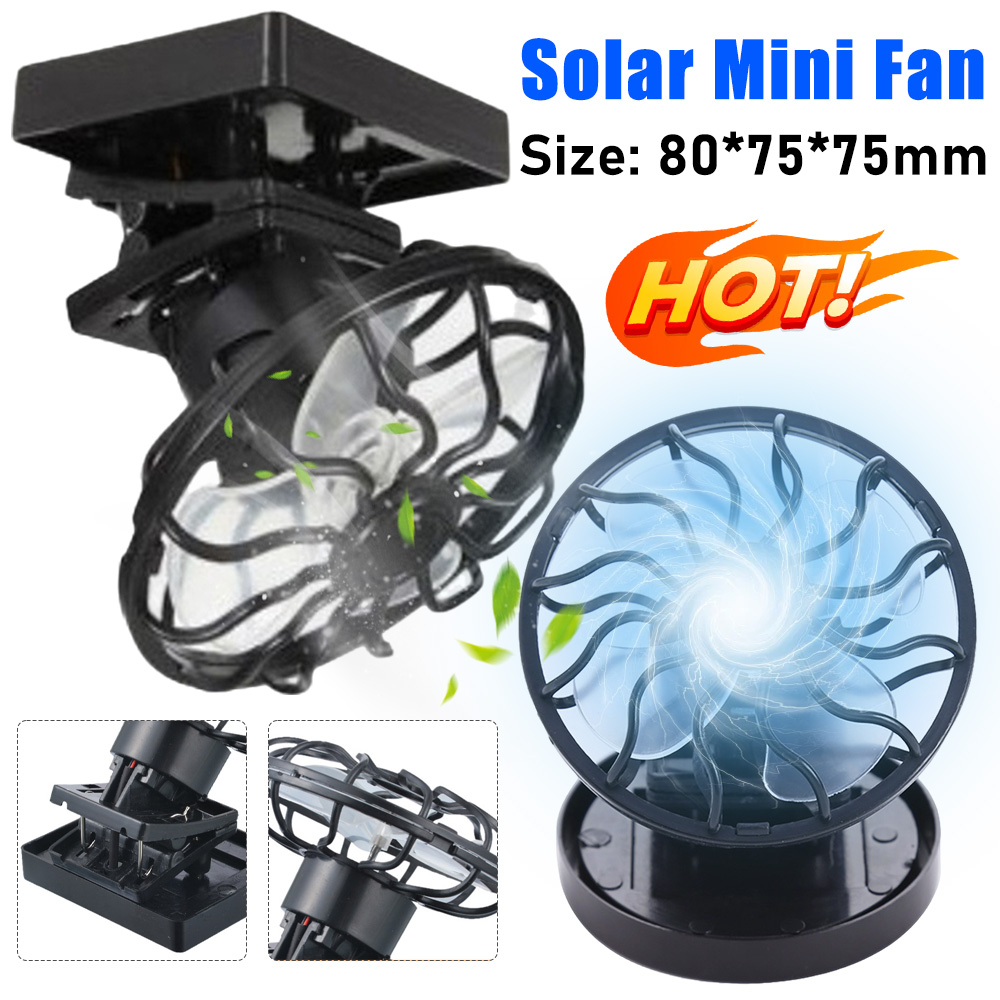Outdoor Power Timer - Güneş Enerjisi Mini Klip Fan Klipsli