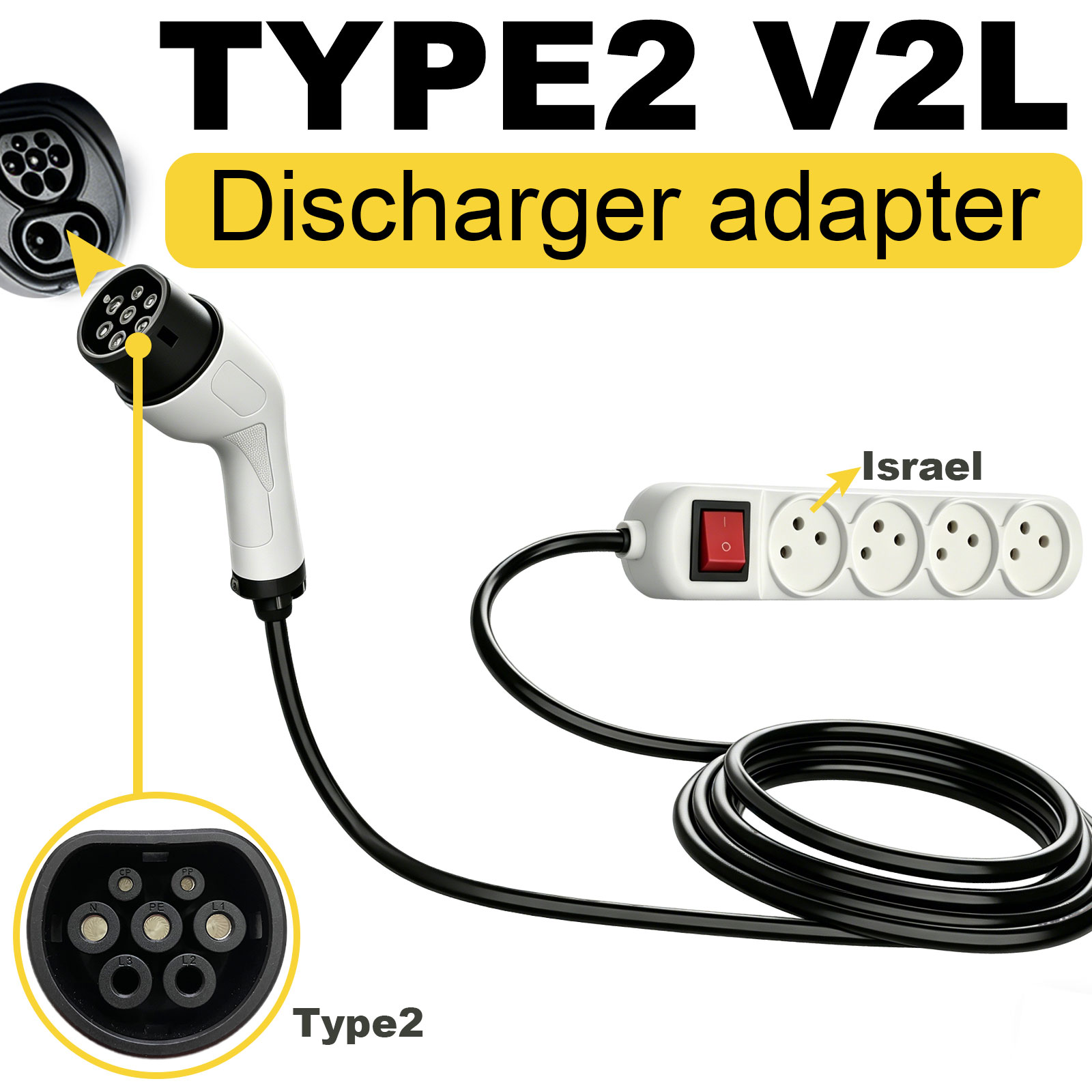 Tip2 V2L Deşarj Adaptörü İsrai - Outdoor Power Socket incelemesi ve fiyatı