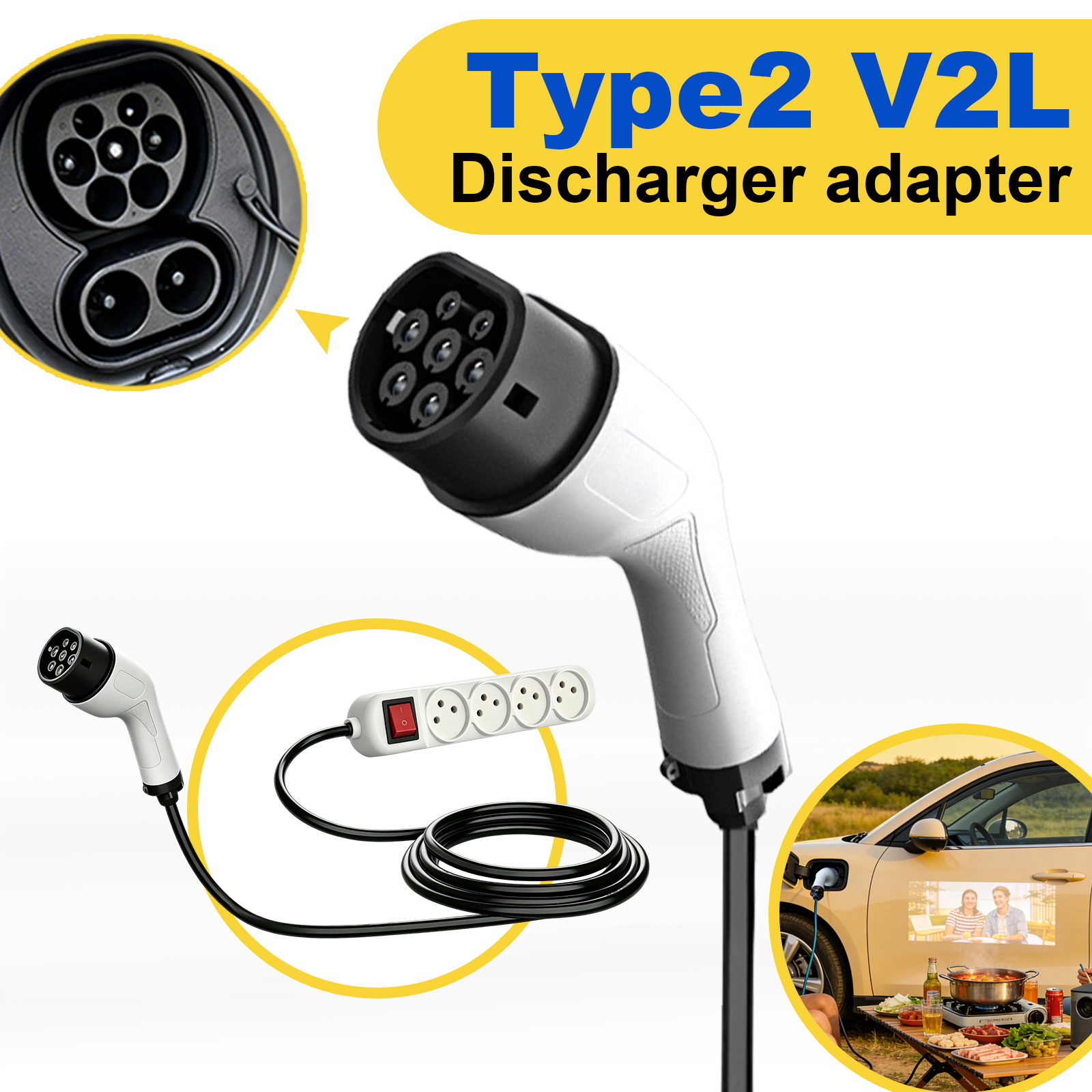 Tip2 V2L Deşarj Adaptörü İsrai - Outdoor Power Socket incelemesi ve fiyatı